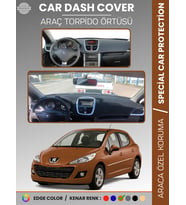 PEUGEOT 207 (2007-2012) Torpido Örtüsü Ön Göğüs Koruma Torpido Koruma Birebir Uyum Kaymaz Özel Kesim