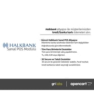 OpenCart - Halkbank Sanal POS Modülü