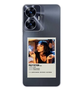 Realme C55 Uyumlu Pulp Fiction Minimalist Poster Desenli Şeffaf Telefon Kılıfı