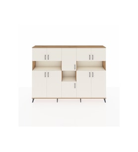 Arges Dolap 14 Raflı 10 Kapaklı 220x30x163 Çam-Aytaşı