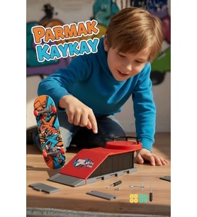 Premium Parmak Kaykay Rampalı ve Sök Tak Aksesuarlı 3+ Yaş