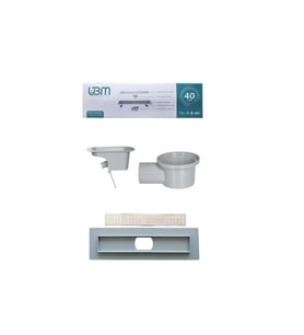 Ubm Duş Kanalı 40 cm (Gri)