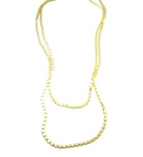 Ezme Zincir Kolye - 90cm - Altın