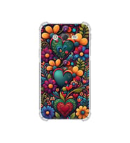 PrintiFy Samsung Galaxy J7 ile Uyumlu Düşlerin Dansı Serisi Çiçeklerin Dansı Tasarımlı Uv Baskılı Köşe Korumalı Antişok Kılıf