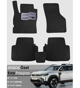 DACİA DUSTER (2018-2024) Uyumlu EVA Paspas Tam Set–Araca Özel,Su Geçirmez,Kolay Montaj