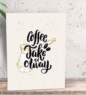 BK Gift Coffee Tasarımlı Dekoratif Mini Kanvas Tablo 15x20cm-43