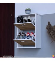 Modilayn UMAY Asma Kapı Önü 52x78x26 cm’lik 2 Düşer Kapak 4 Göz Bölme Ayakkabılık