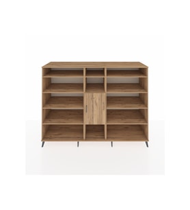 Kronos Dolap 12 Raflı Tek Kapaklı  220x59x163 Çam-Çam
