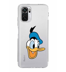 Xiaomi Redmi Note 10 4G  Kamera Korumalı Kapak Donald Duck Tasarımlı Şeffaf  Kılıf