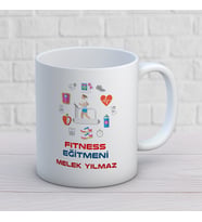 KİŞİYE ÖZEL FITNESS EĞİTMENİ MESLEK KUPA BARDAK