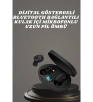 Kulaklık Dijital Göstergeli Bluetooth Bağlantılı Kablosuz Kulak İçi Mikrofonlu Dokunmatik Kontrol (Çok Renkli)