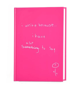 DEFFTER I WRITE BECAUSE / I HAVE A LOT TO SAY SERT KAPAK A5 ÇİZGİLİ DEFTER 96 YP