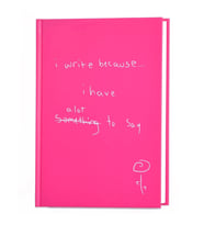 DEFFTER I WRITE BECAUSE / I HAVE A LOT TO SAY SERT KAPAK A5 ÇİZGİLİ DEFTER 96 YP