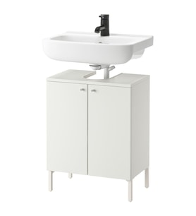 Lavabo Dolabı Kombinasyonu, Beyaz, 54x40x80 cm, Bataryalı