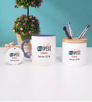 Ortapedi Uzmanı Kupa Bardak Lacivert Kalemlik ve Anahtarlık