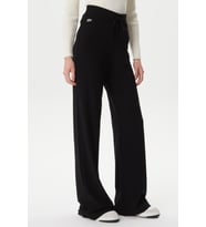 Lacoste Women's Straight Fit Black Trousers Kadın Düz Kesim Pantolon Siyah