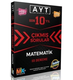 AYT Matematik Karması Tıpkı Basım 10 Deneme Ünlüler Karması