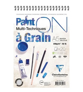 Clairefontaine paint-on A Grain A5 CM Çizim Blok 200 GR 20 YP