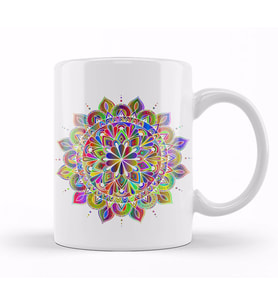 Mandala Renkli Hat Sanatı Kupa Bardak Porselen
