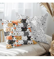 eJOYA Şirin Kediler Tasarımlı 2'li Yastık İçi Ve Kırlent Kılıfı 45cm 113527