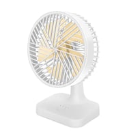 Masaüstü Şarjlı Mini Fan 3 Kademeli Şarjlı Soğutucu Vantilatör (Beyaz)