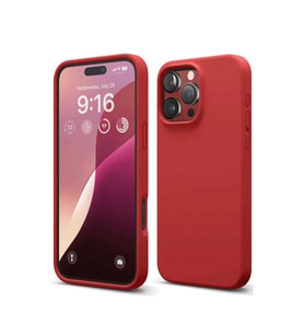 Apple İphone 16 Pro Max Kılıf First Silikon - Kırmızı