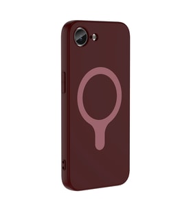 iPhone 17E Kılıf M-Safe Şarj Özellikli Aris Silikon Kılıf Mürdüm
