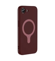 iPhone 17E Kılıf M-Safe Şarj Özellikli Aris Silikon Kılıf Mürdüm