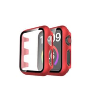 Newface Apple Watch 40mm Camlı Kasa Ekran Koruyucu - Kırmızı