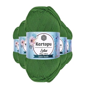 5 Adet Lotus Bikini Büstiyer Bluz Örgü İpi K486 Çam Yeşili