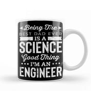 Being The Best Dad Ever Is A Science Engineer Kupa Bardak Porselen
