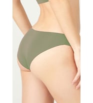 Lazer Kesim Külot Kadın Bikini Basic  (Haki)