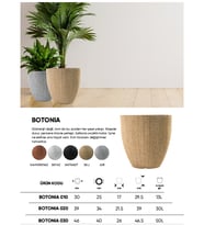 BOSTANN DEKORATİF SAKSI - BOTONIA 020 - 30 LİTRE (Bej)