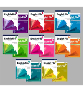 English File 4th Edition Beginner + Elementary + Pre-intermediate + intermediate + intermediate Plus +  Upper-intermediate + Advanced + Advanced Plus  Student's Book With Online Practice + Workbook (Access Code VARDIR) ( 8 li SET)
