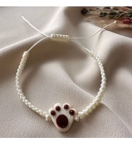 Designbyonlyone Makrome Kadın Kız Çocuk Krem Pati Bileklik