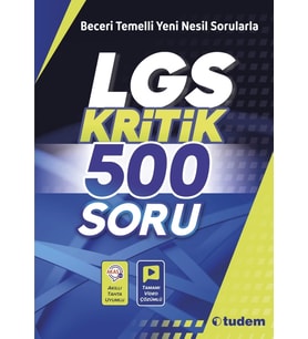 TUDEM YAYINLARI 8.SINIF LGS KRİTİK 500 SORU BANKASI