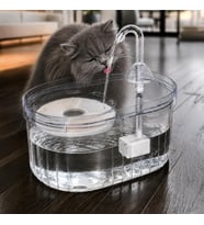 Şeffaf Otomatik Kedi Su Pınarı 2,3 L – Filtreli Ultra Sessiz Kedi Su Çeşmesi USB Bağlantılı