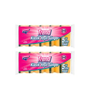 Trend Klasik Oluklu 5'li Sünger İkili Paket