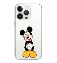 Apple iPhone 13 ProMax Uyumlu Kapak Mickey Mouse Tasarımlı Şeffaf Silikon Kılıf