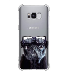 PrintiFy Samsung Galaxy S8 Uyumlu Köpek 3 Baskılı Şeffaf Köşe Korumalı Antişok Kılıf