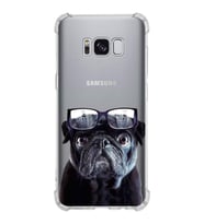 PrintiFy Samsung Galaxy S8 Uyumlu Köpek 3 Baskılı Şeffaf Köşe Korumalı Antişok Kılıf