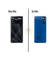 Yapıştırıcı Poco X4 Pro Siyah Yapıştırıcı Arka Pil Kapağı + Yapıştırıcı ve Vida Seti