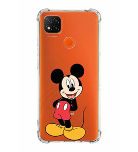 Xiaomi Redmi 9C Köşe Korumalı Antişok Kapak Mickey Mouse Tasarımlı Şeffaf  Kılıf