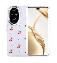 Coverzone Honor 200 Pro ile uyumlu K?l?f Airbag K�?eli 2mm Kamera �?k?nt? Korumal? Simli ?effaf Bask?l? Z-Kutup Kapak Kiraz