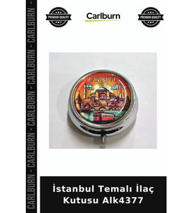 Özel Üretim Hediyelik Şık Düzenleyici İstanbul Temalı İlaç Kutusu Alk4377
