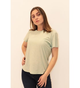 Rich Kadın Organik Bisiklet Yaka T-shirt %100 Pamuk Tişört