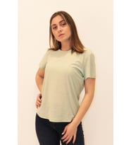 Rich Kadın Organik Bisiklet Yaka T-shirt %100 Pamuk Tişört