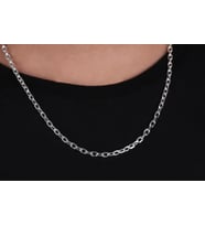 Glorria Gümüş 4mm Anchor Zincir Kolye