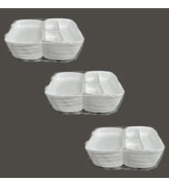Dağyüce 23/A Tek Kullanımlık Köpük 3 Bölmeli Kapaklı Kase Kutu - 20x24 Cm. - 20 Adetlik 3 Paket