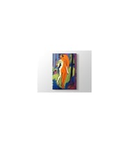 Ernst Ludwig - Nude In Orange And Yellow Tablo 50 X 70 Cm